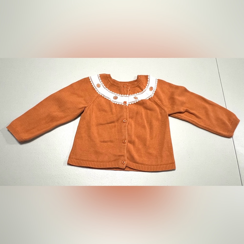 GYMBOREE Pumpkin Fall Knit Kid's Cardigan Sweater